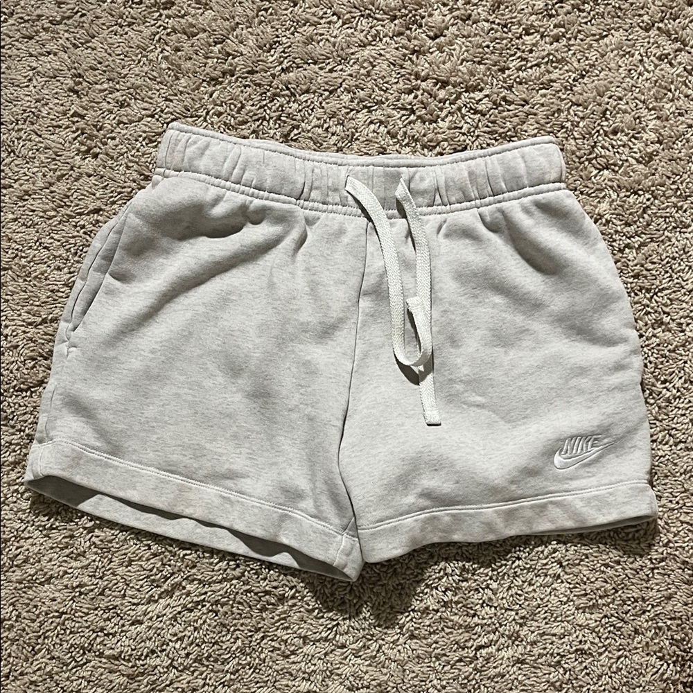 Nike Women's Light Gray Sweat Shorts